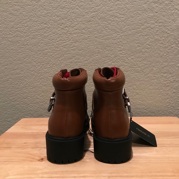 Women’s faux leather combat boots - Picture 4 of 5